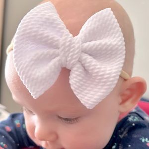Baby Girl White Handmade Bow